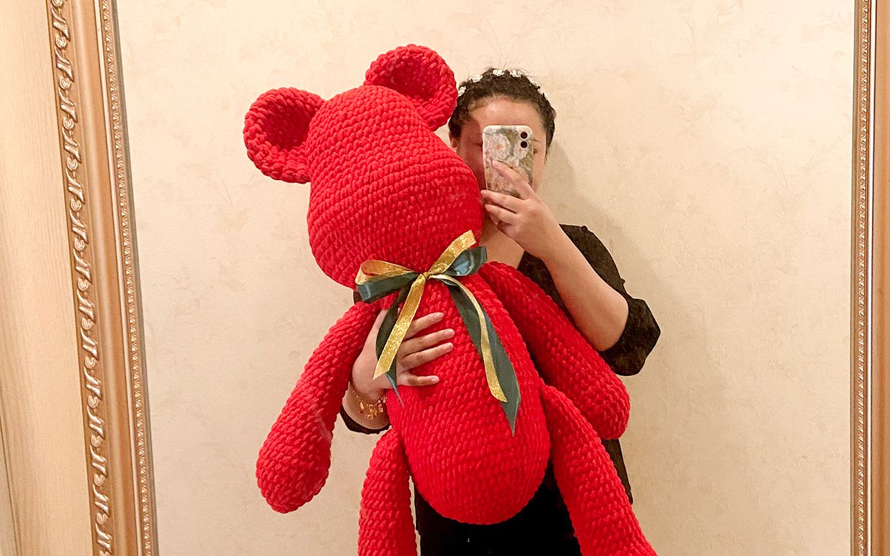 【钩织】暴力熊详细视频教程讲解图解及针法