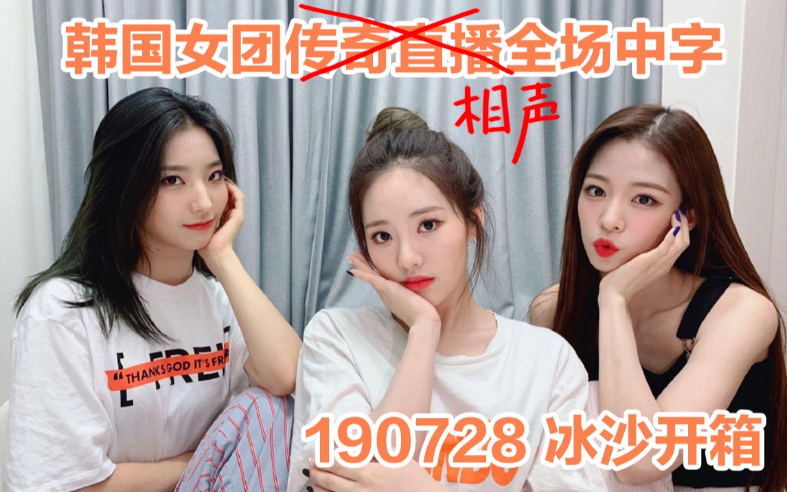 [图][fromis_9] 吃饭途中上房揭瓦第一女团 [190728米斯直播 冰沙开箱 全场中字]