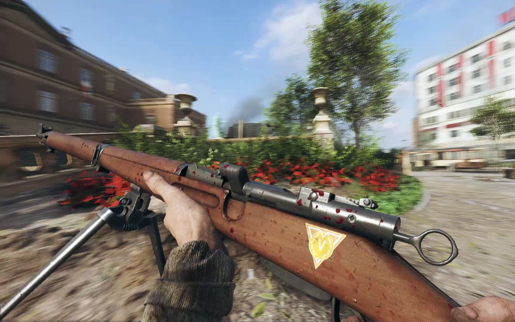 战地5:最后更新的直拉式大狙 自带倍镜和机瞄 可以同时使用