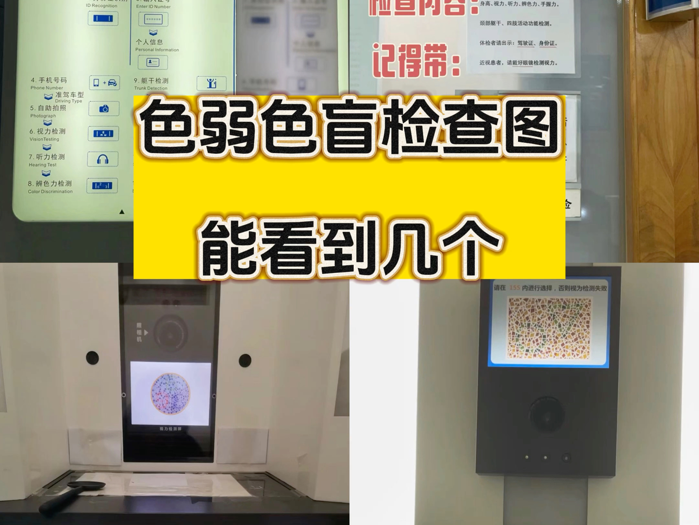 成都驾驶证期满换证体检,色弱色盲检查图哔哩哔哩bilibili