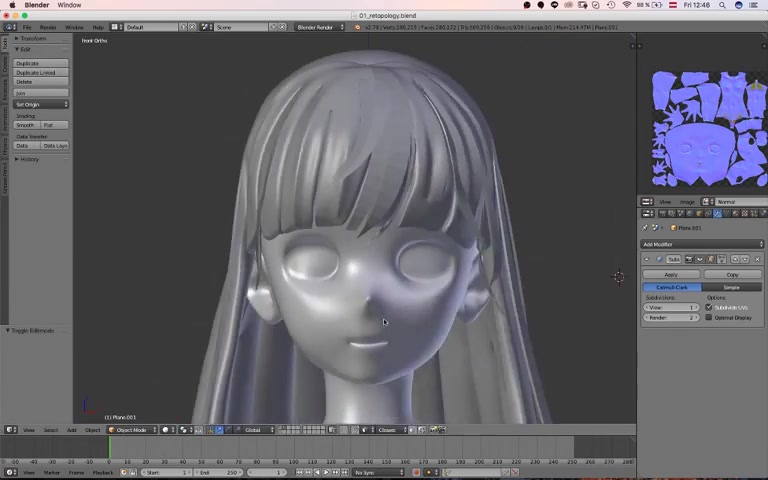 3d卡通头发建模教程 - blender (timelapse version)