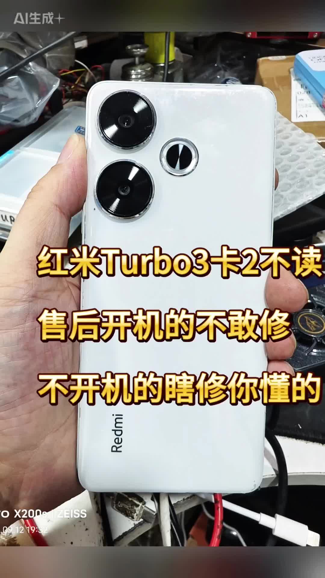 红米turbo3不读卡,卡2不读,重摔成功修复