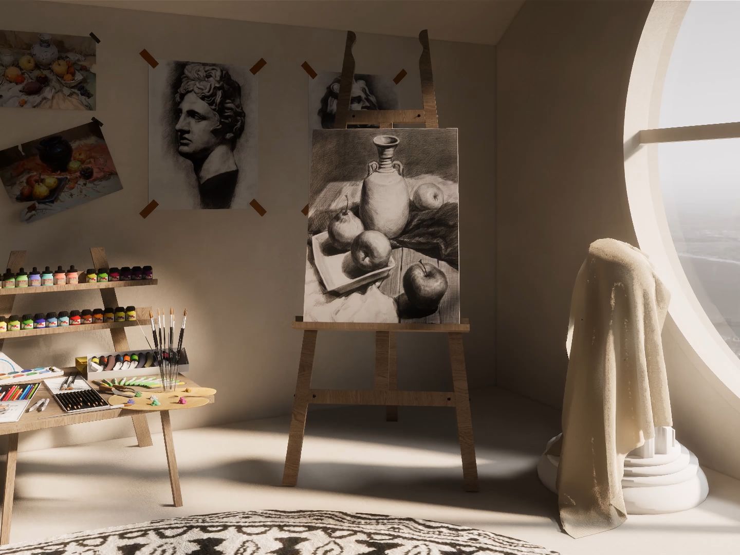 阁楼简约私人画室丨空舍空间设计分享no.11