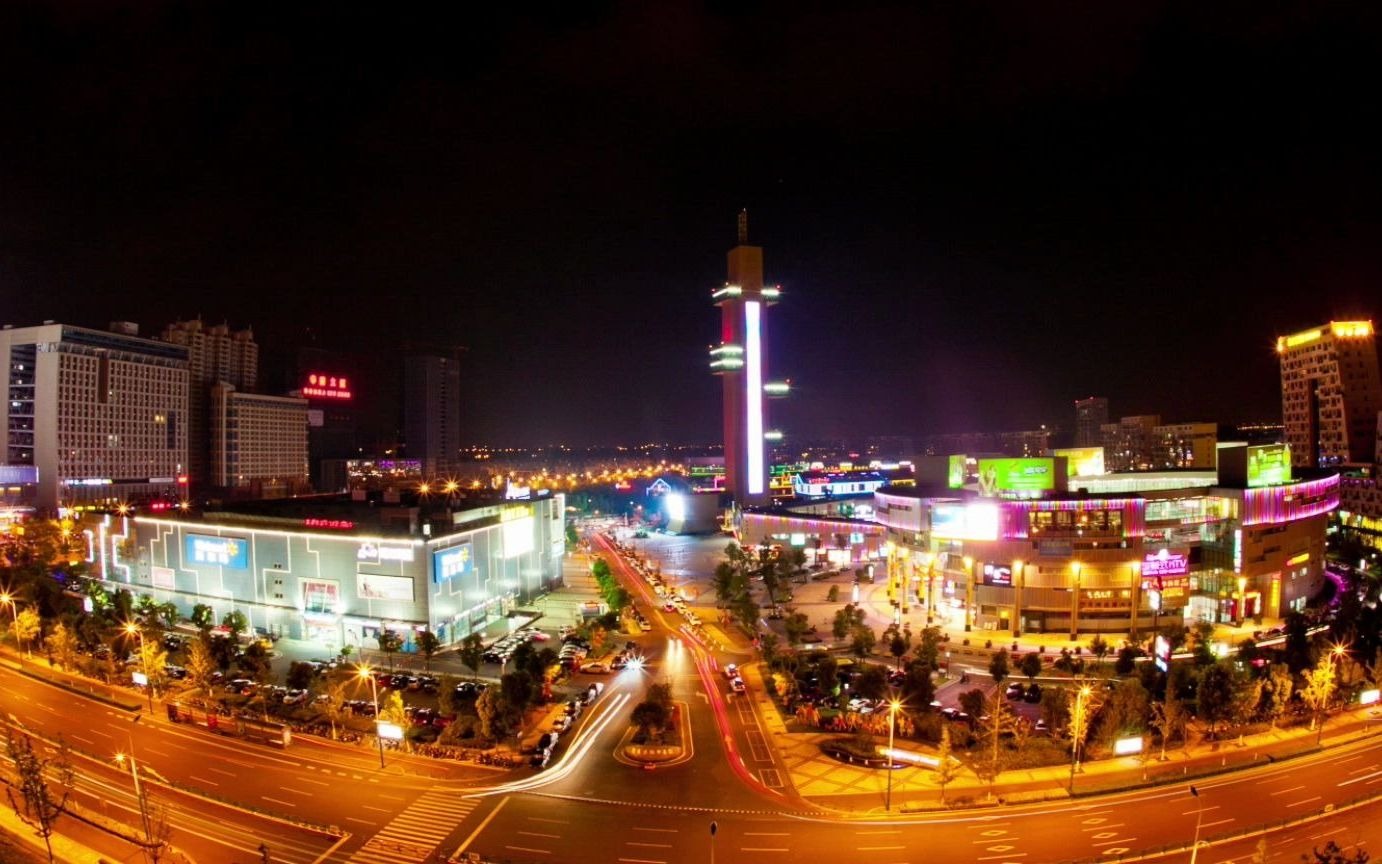 张家港步行街夜景图片