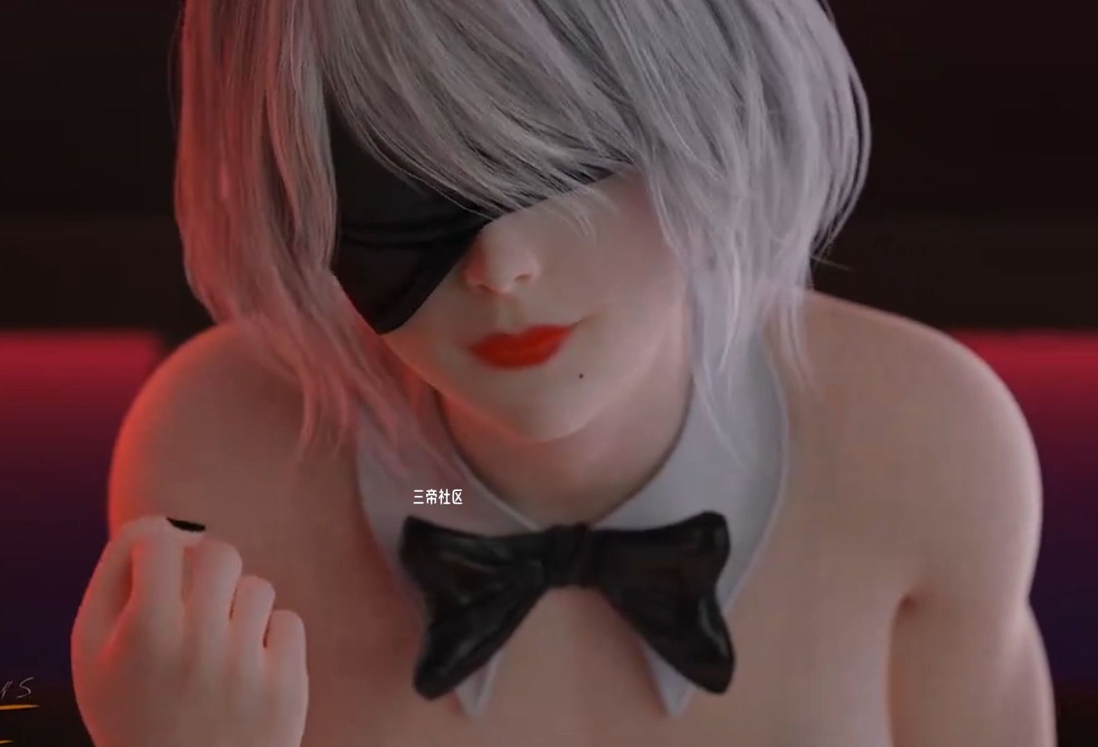 3d动画 2b小姐姐也有调皮的时候