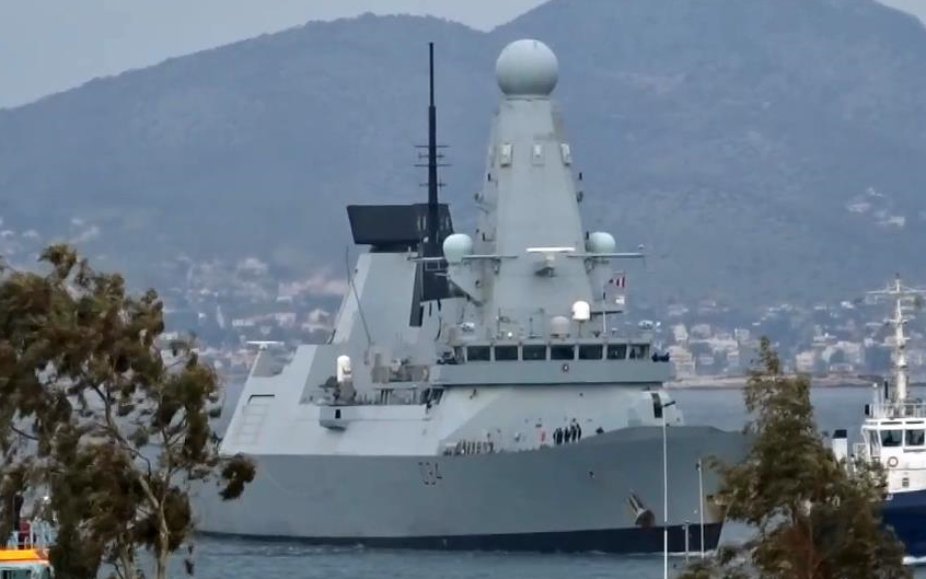 【英国皇家海军】45型驱逐舰"钻石"号(d-34)进入比雷埃夫斯港(希腊)