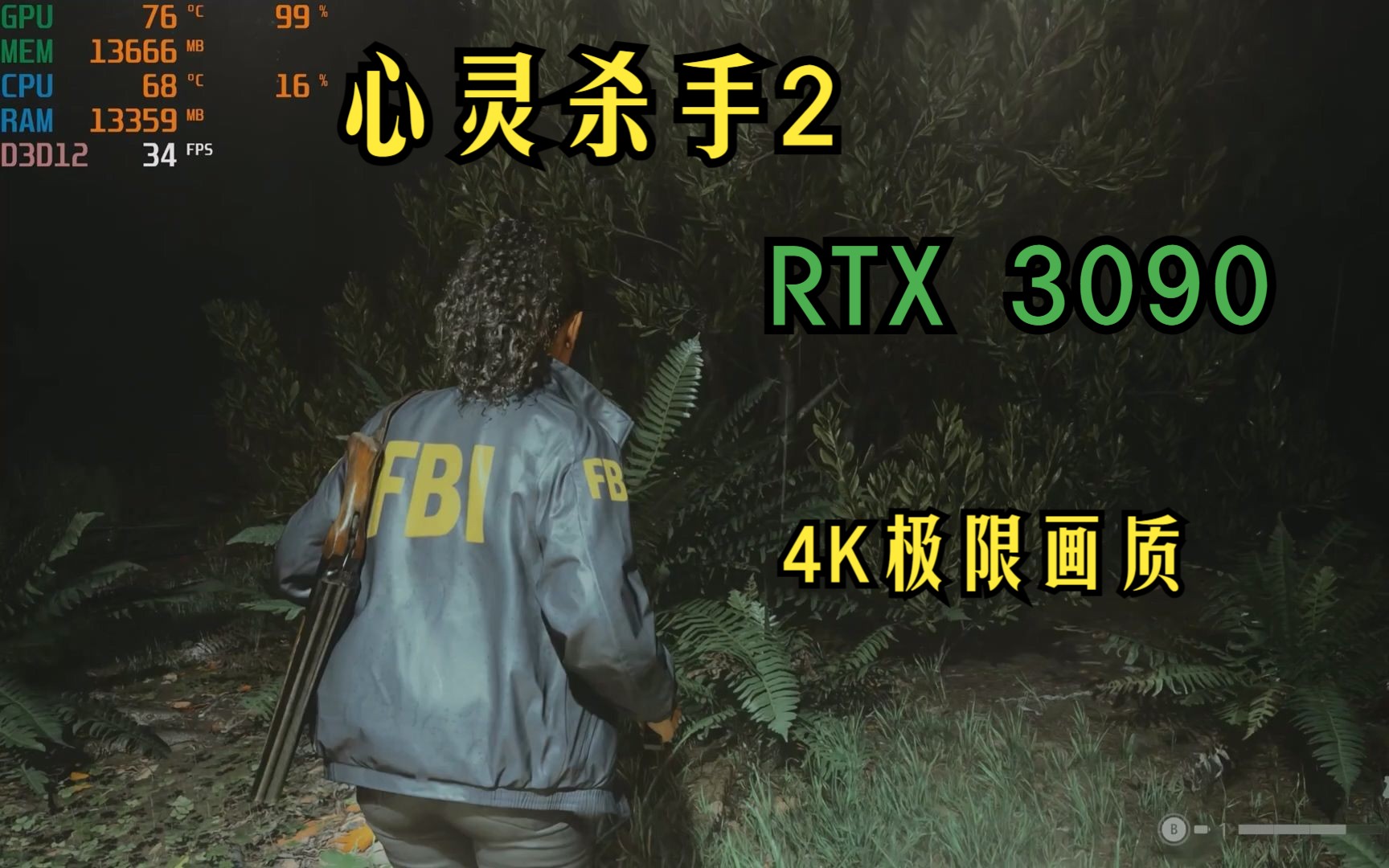 [图]心灵杀手2(Alan Wake Ⅱ)，RTX 3090 最高画质4K游戏测试