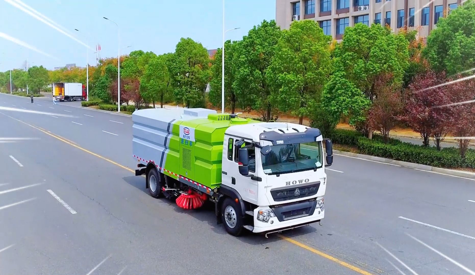 路面清扫车重汽豪沃全吸式多功能道路清洗保洁车