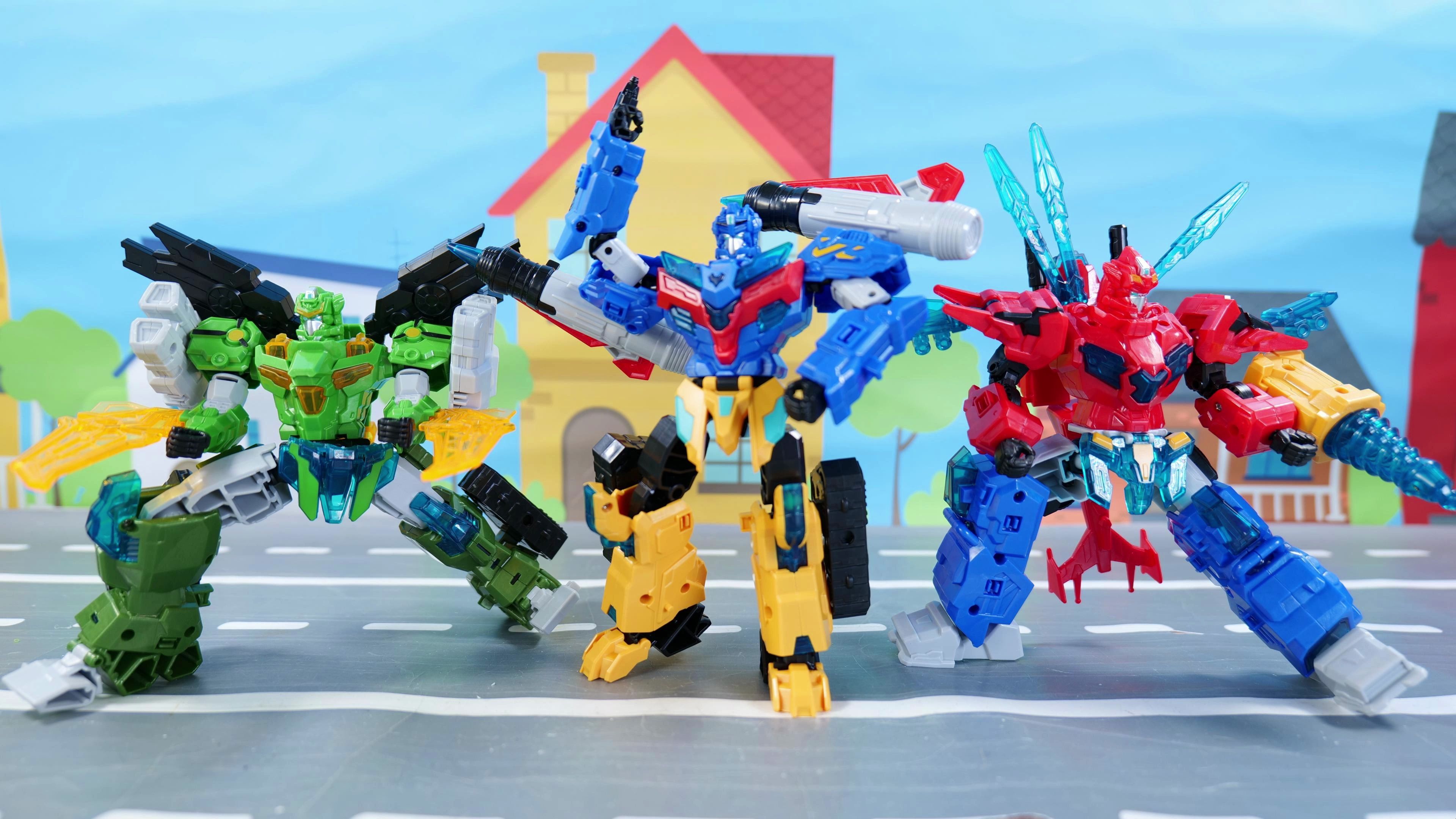 变形联盟4款二合体玩具 能互换合体多少种形态呢?