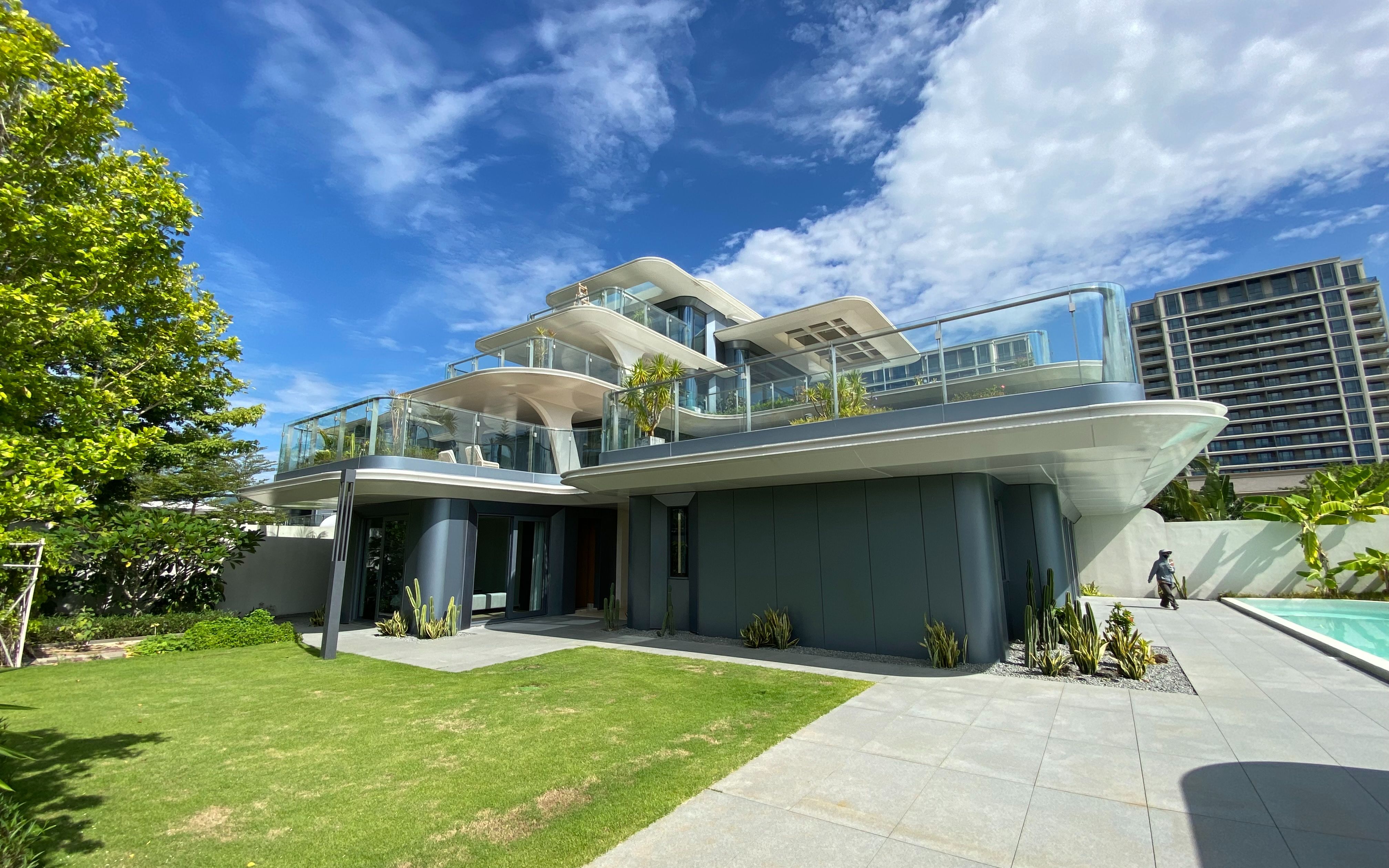 将游艇做成别墅!海南232平别墅把爸妈迷住了,4房带空中庭院非常豪奢