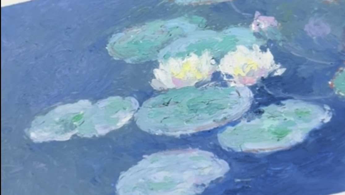 油画棒练习|莫奈睡莲