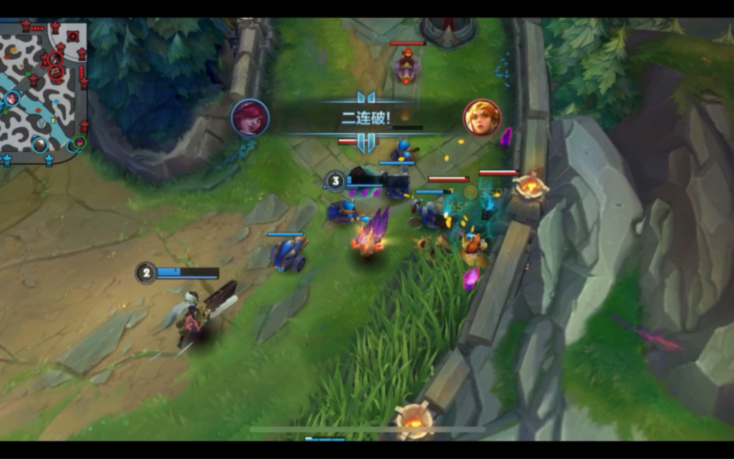 【lol手游】2级霞对线双杀