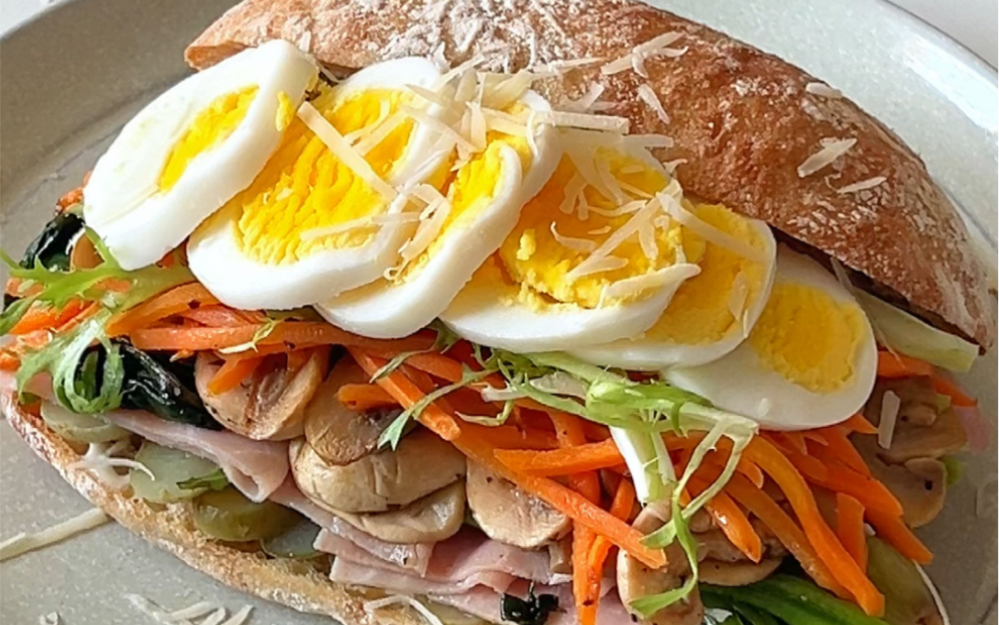 元气早餐98巨无霸恰巴塔三明治00超饱腹