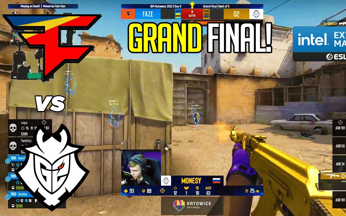 【iem卡托维茨决赛】 g2 vs faze 高光版_哔哩哔哩bilibili_csgo