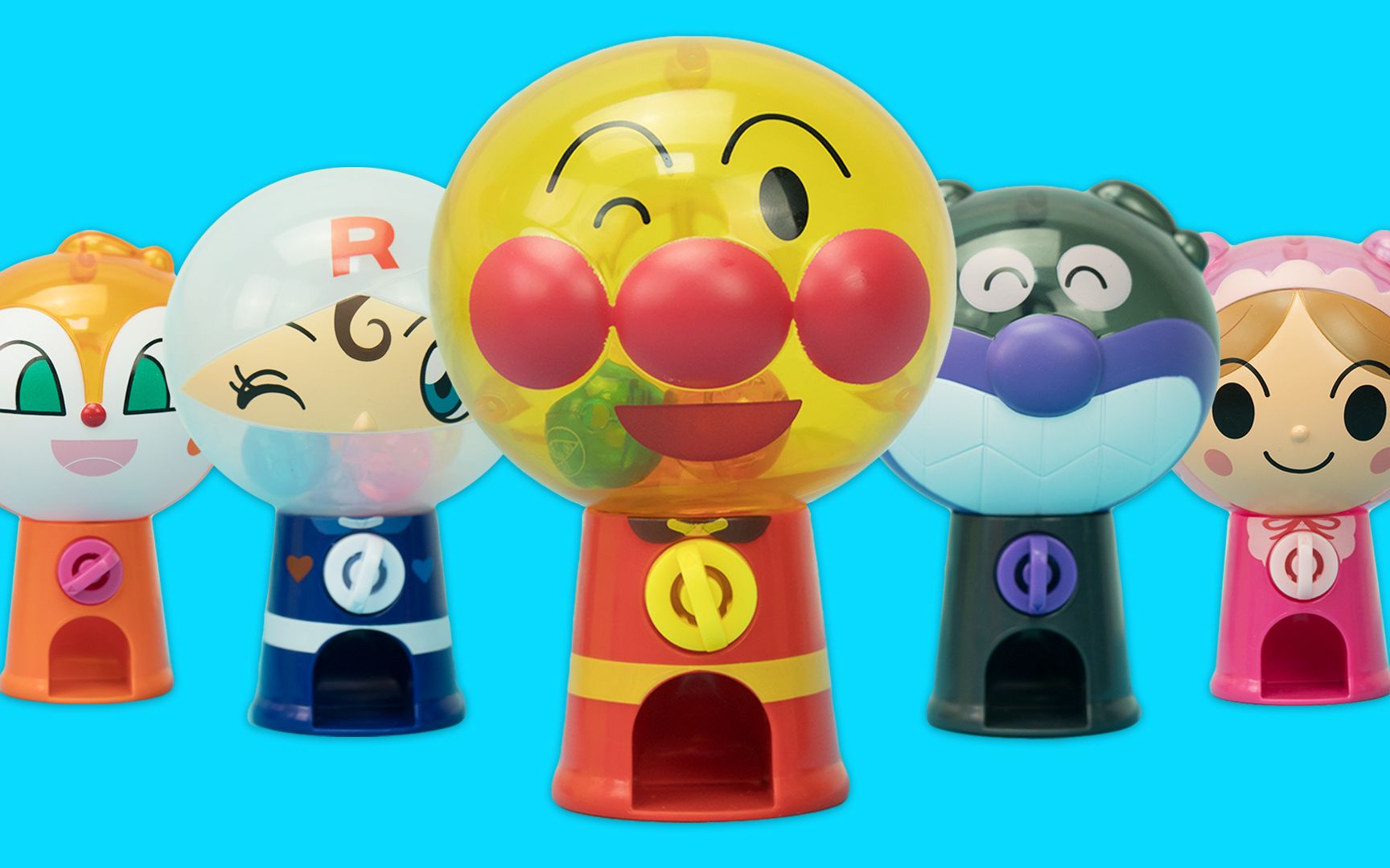 面包超人趣味玩具 5款不同角色的迷你扭蛋机