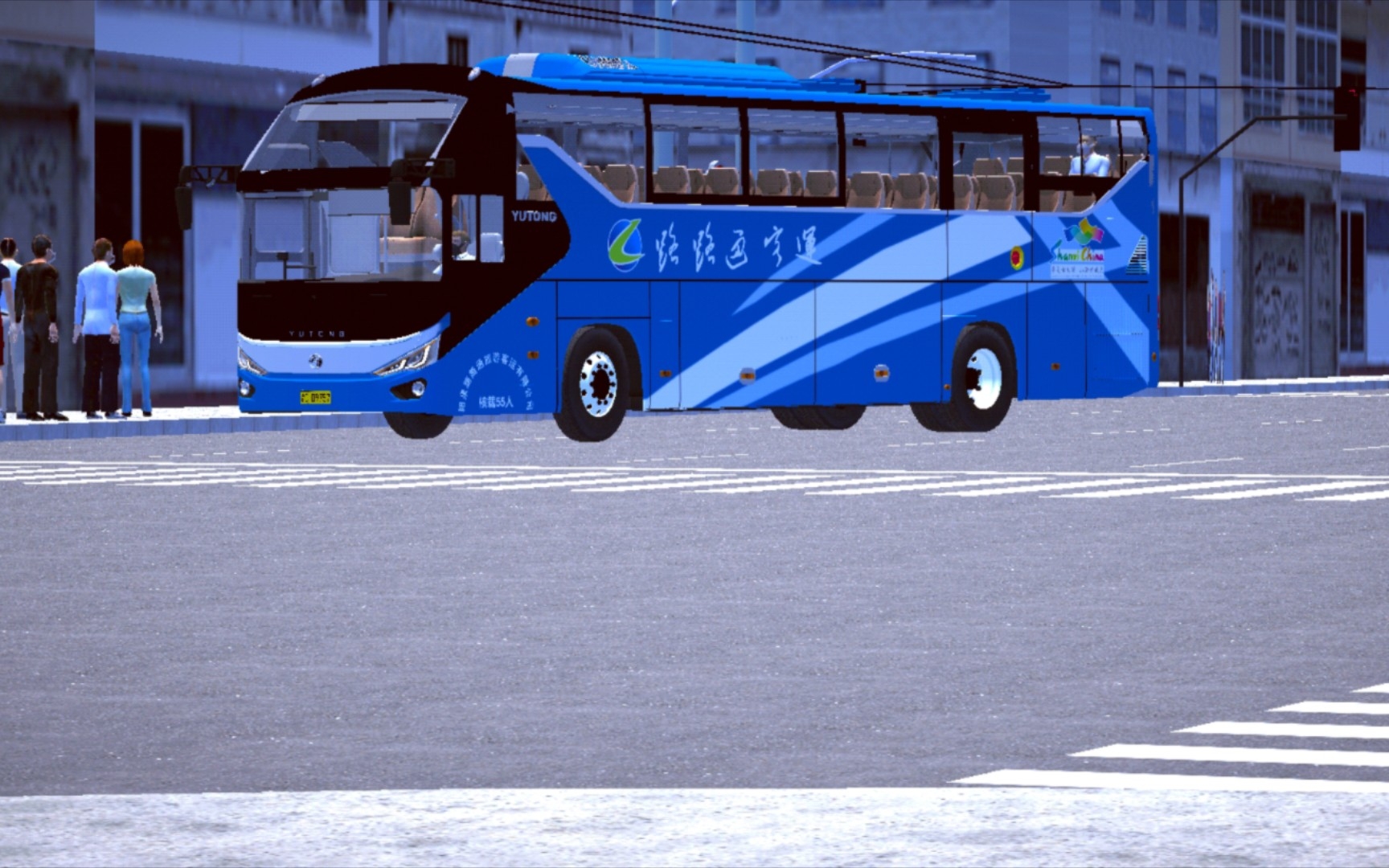 【pbsc】大客跑公交线.驾驶宇通zk6120hq行驶于rmbs ex地图903路.