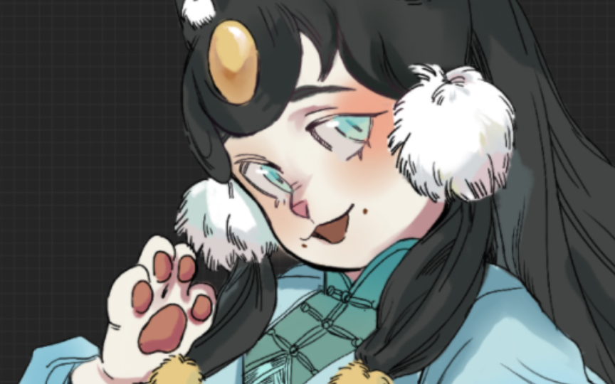 【京剧猫衍生oc绘画过程】步宗如意