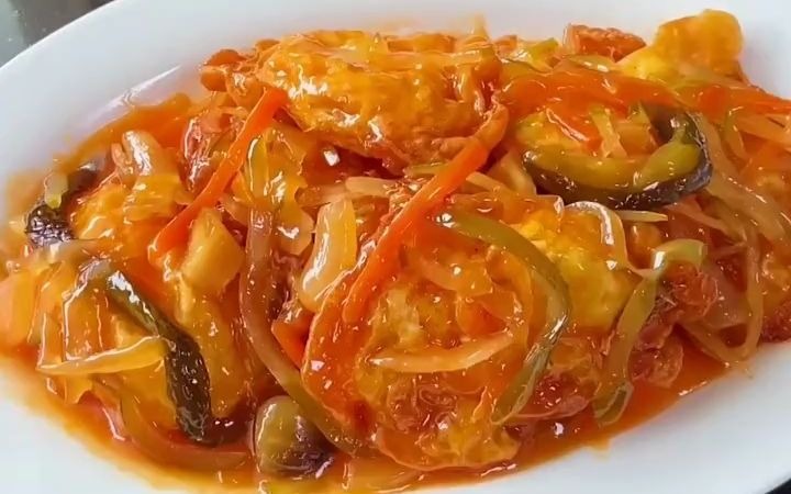【厨艺】粤菜名菜五柳炸蛋亲们有吃过吗,味道非常好哦