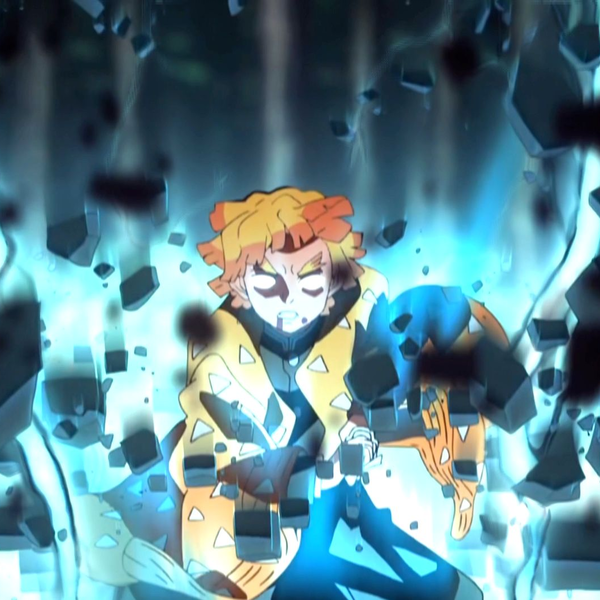 4K/60FPS]《鬼灭之刃》雷の呼吸·壱ノ型-霹靂一閃（素材）_哔哩哔哩_