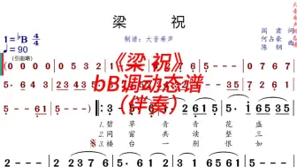 下载视频: 《梁祝》bB调动态伴奏谱