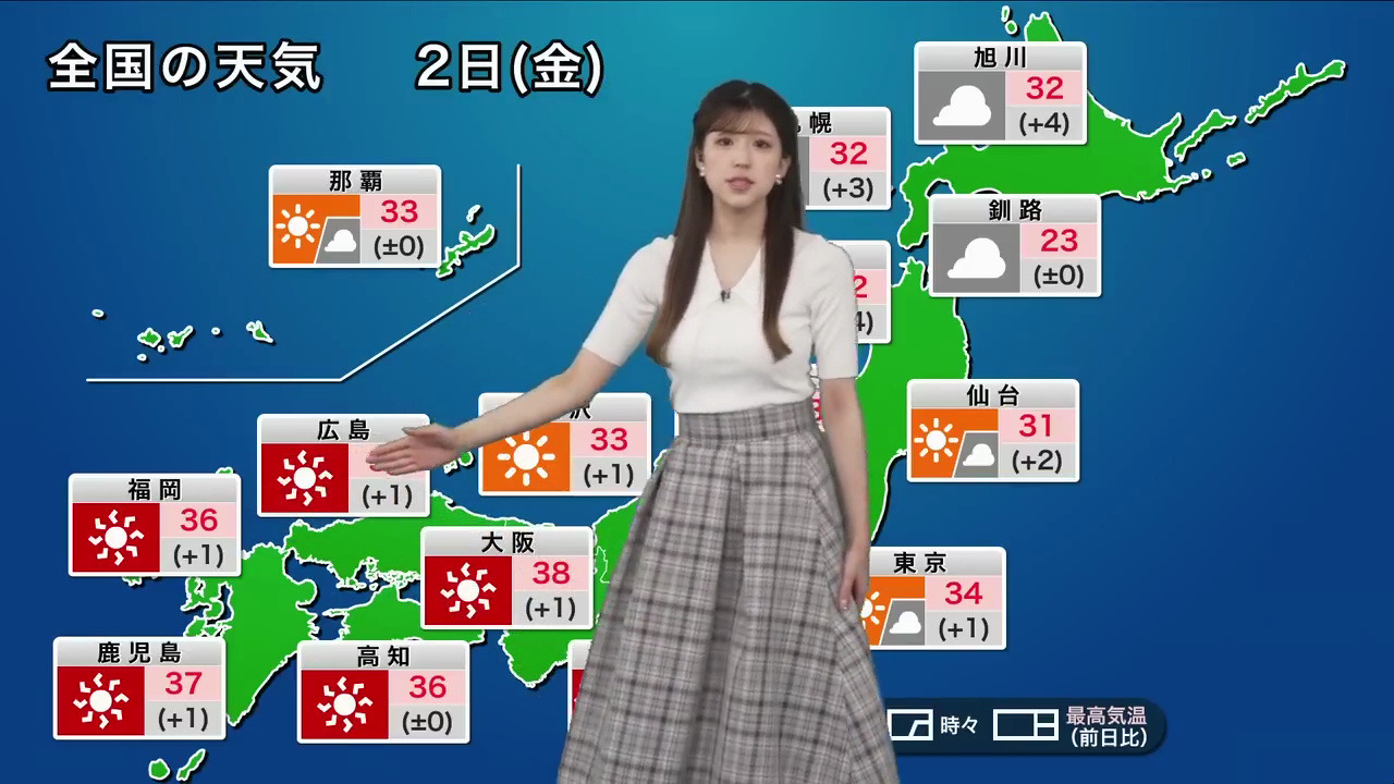 日本小姐姐的天气预报2024年8月2日