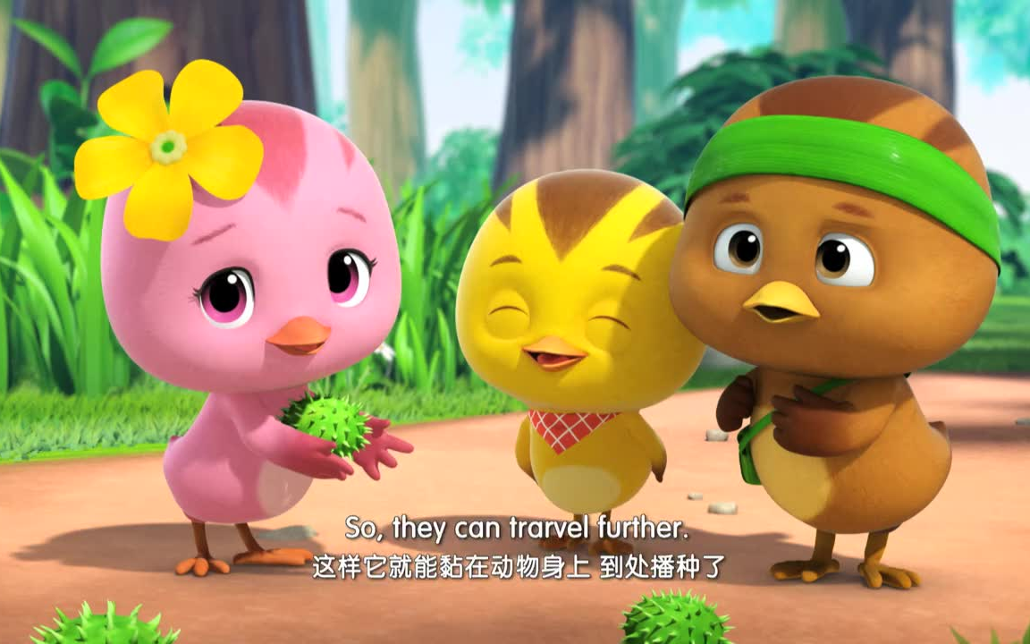 【104集全】萌鸡小队英文版,适合宝宝英语启蒙的动画片,带着场景磨
