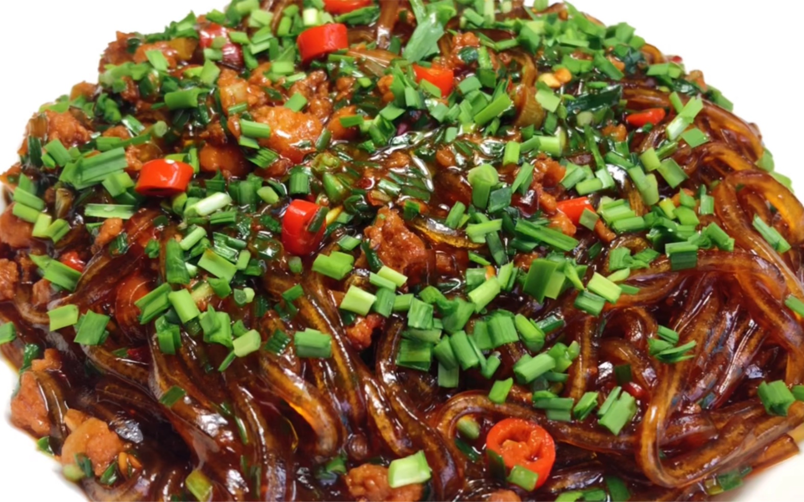 厨师长教你肉沫韭香粉条的家常做法,步骤详细,软糯入味下酒又下饭