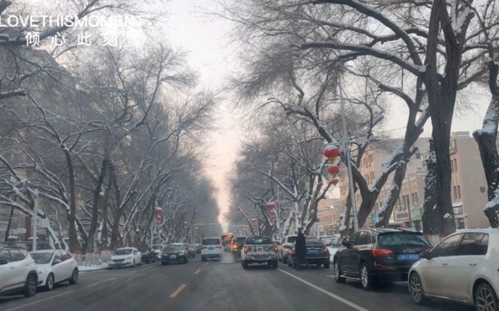 中国新疆昌吉市极寒天气,风景犹如水墨画、我家就住在画里面……哔哩哔哩bilibili