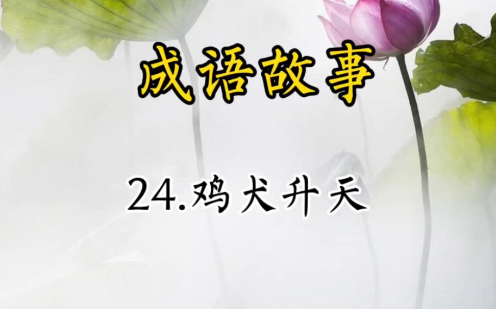 成语故事24:鸡犬升天#成语故事 #成语 #历史人物
