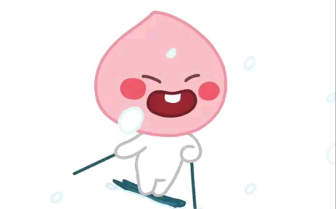 【kakao friends】滑雪的兔牙桃子精apeach_哔哩哔哩 (゜-゜)つロ