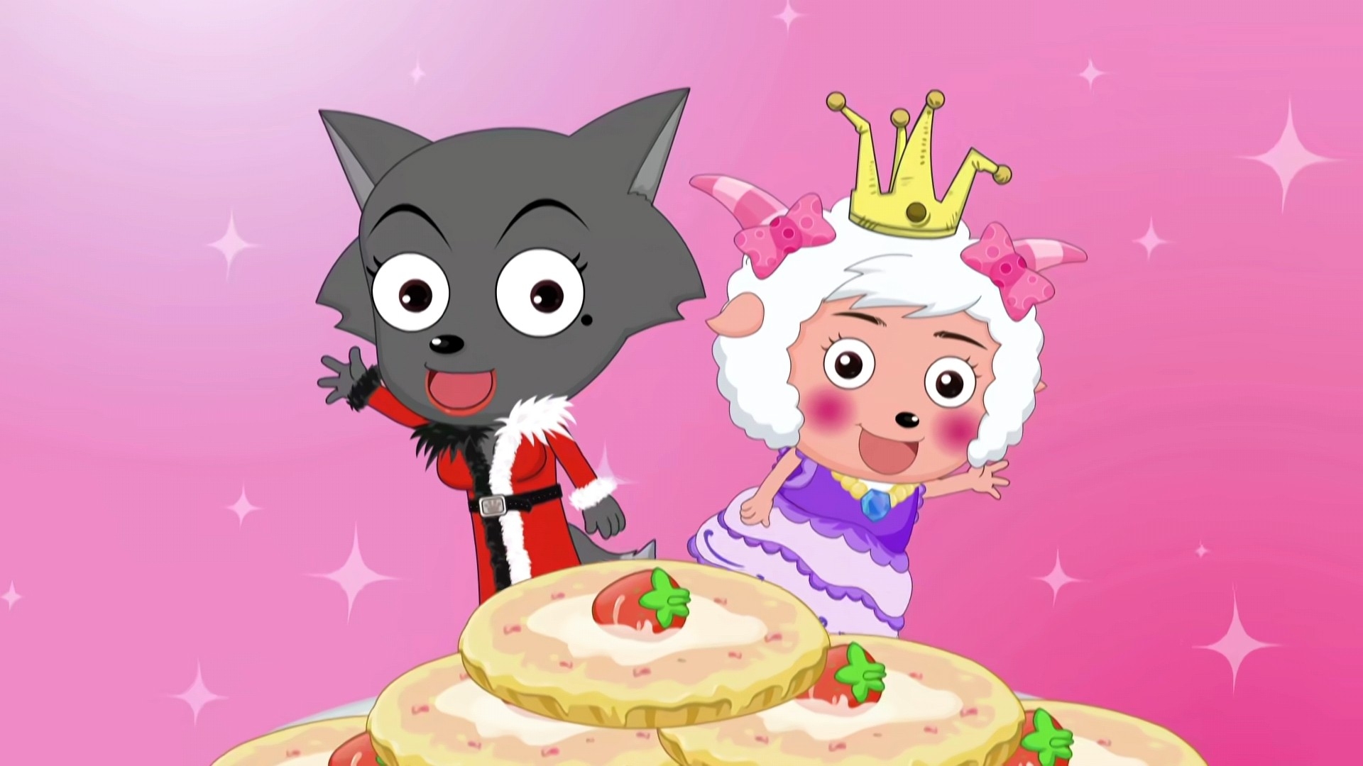 红太狼为了学做煎饼!不仅把自己的衣服化妆品让美羊羊选!