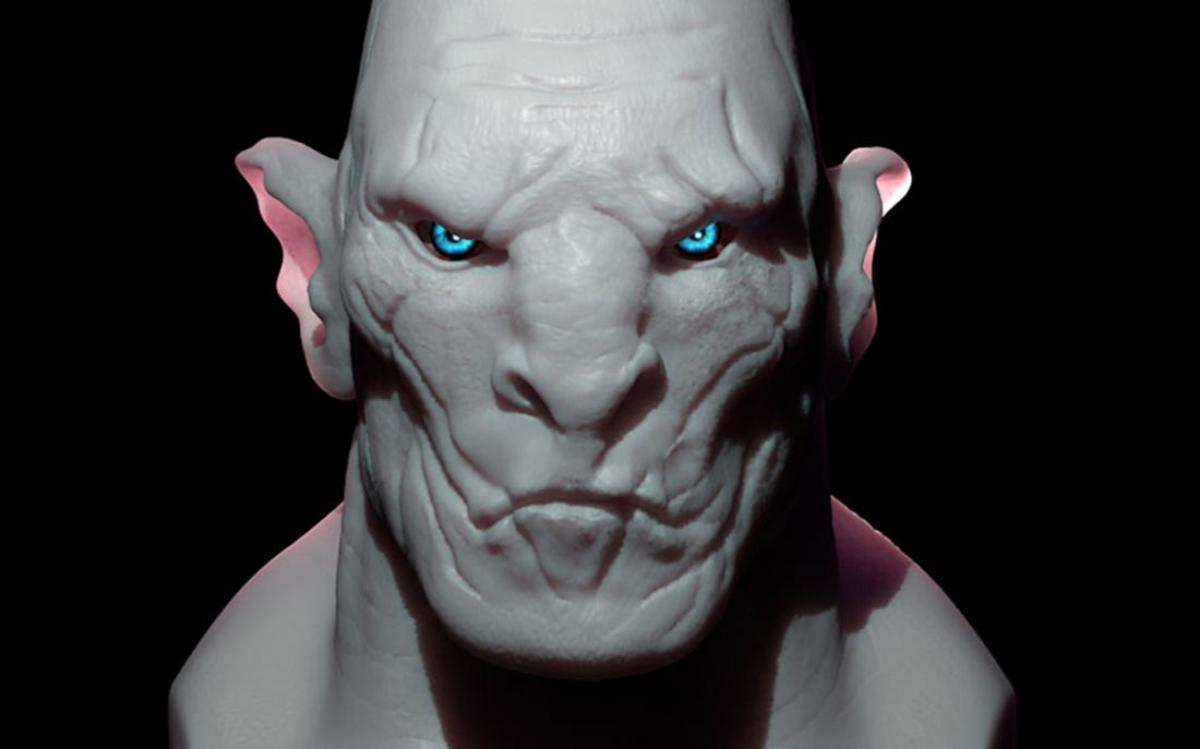 cinema4d魔戒兽人模型c4d雕刻教程英文