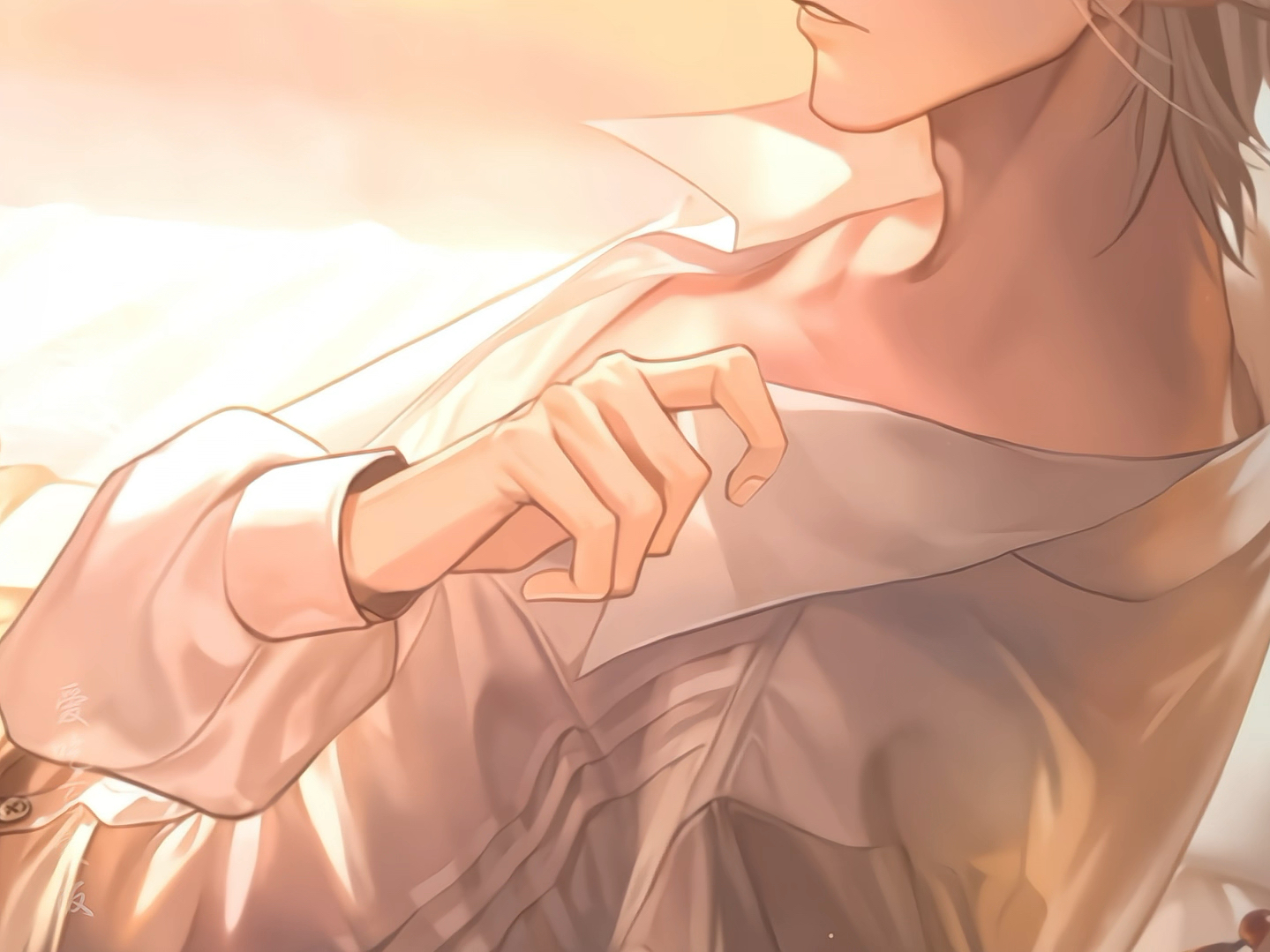 睡醒眼前惊现白衣花美男