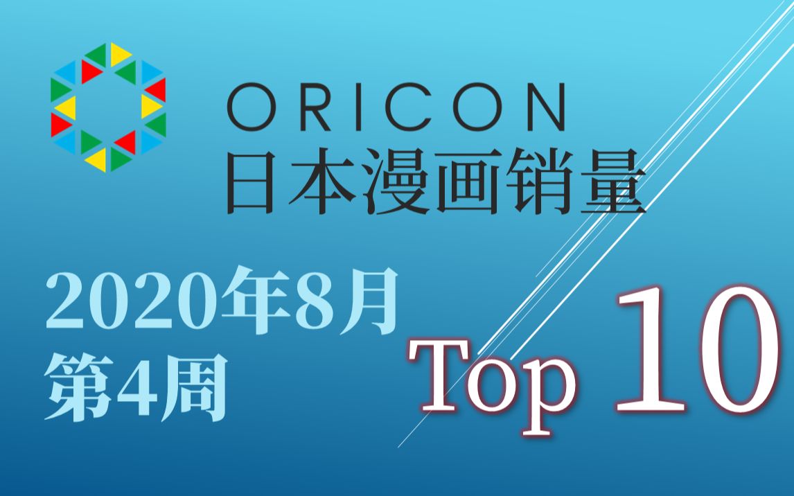 【Oricon周榜/2020年8月第4周】日本漫画销量Top 10哔哩哔哩bilibili