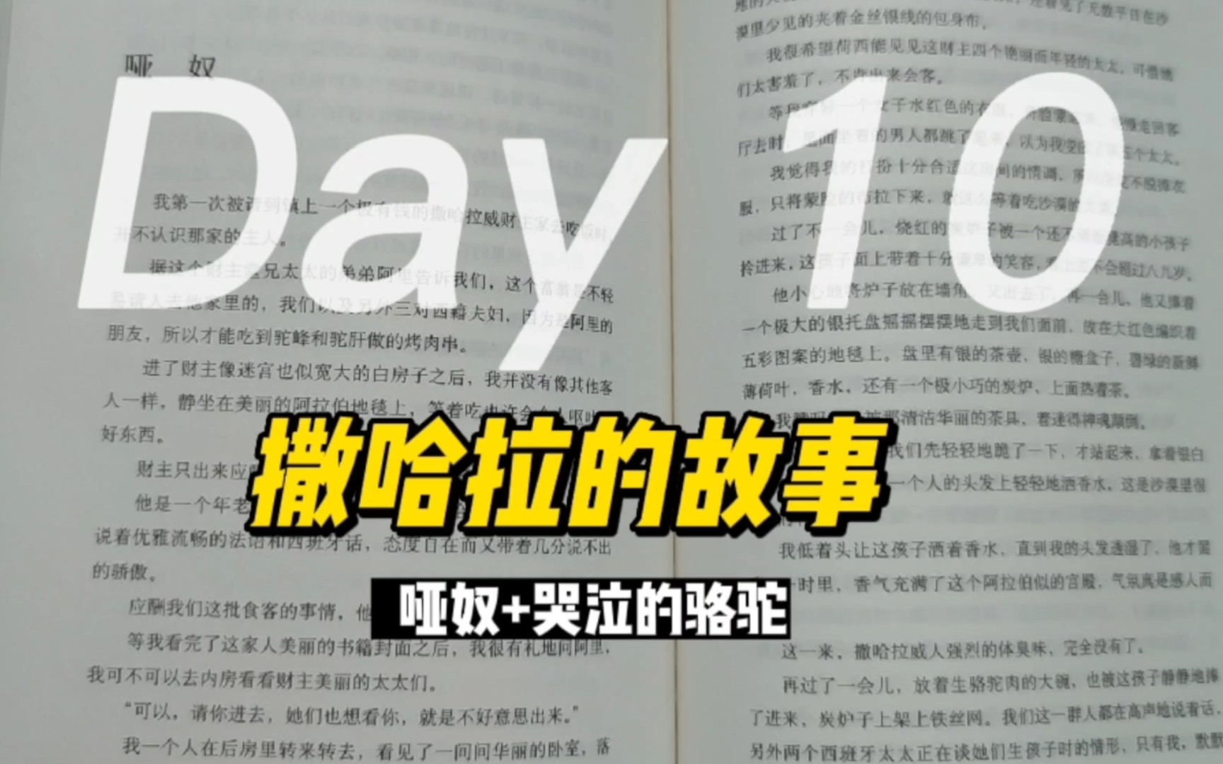 [图]【一起读书|撒哈拉的故事d10】今天读完哑奴和哭泣的骆驼，心里难受，可又无奈