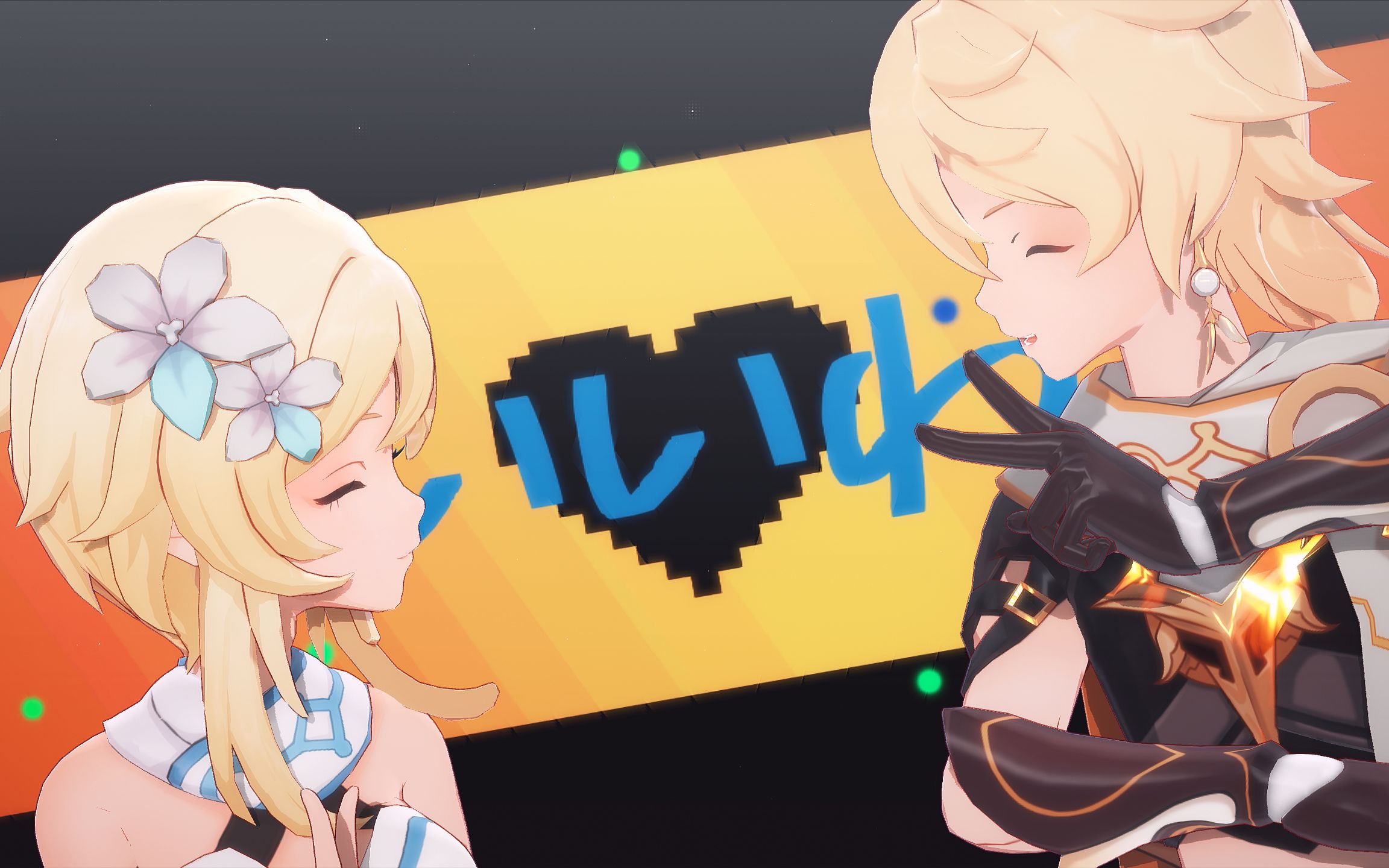 【原神mmd/空x荧】yona yona dance