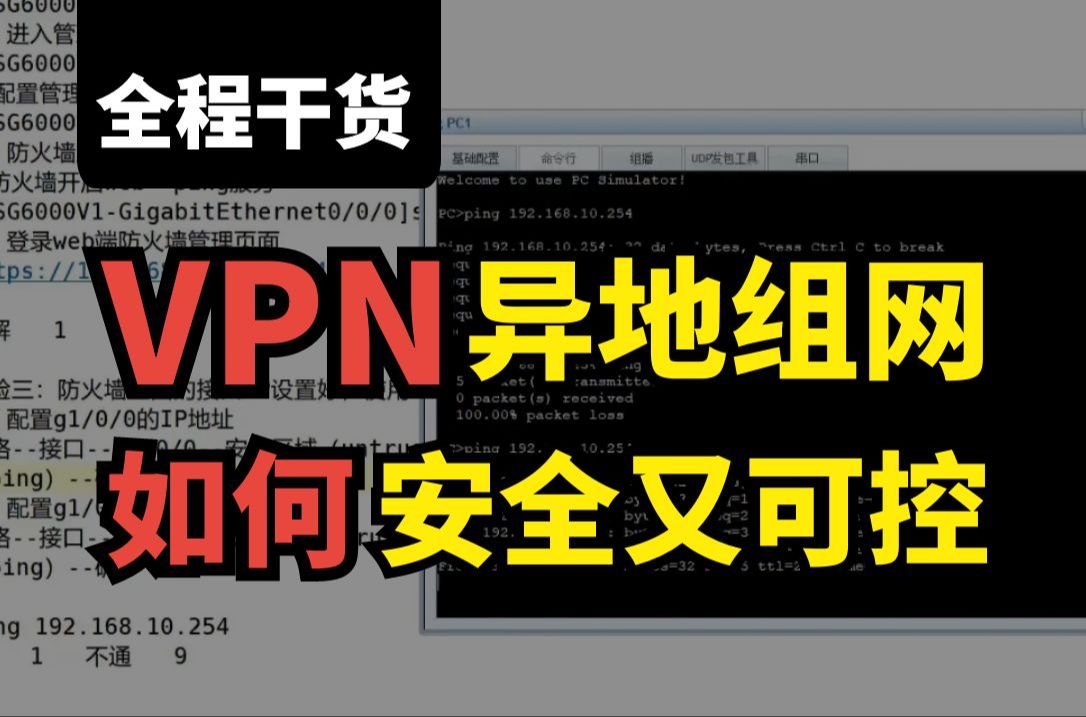 正经技术教学!90分钟带你学会使用vpn技术实现安全可控异地组网,ICT网络工程师必备华为认证技术教程,建议收藏起来慢慢学!哔哩哔哩bilibili