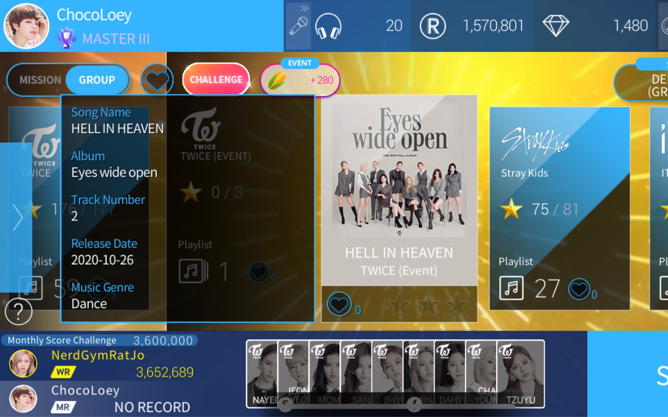 [图]【HELL IN HEAVEN】【TWICE】HardMode 3-StarClear SuperstarJYPNation