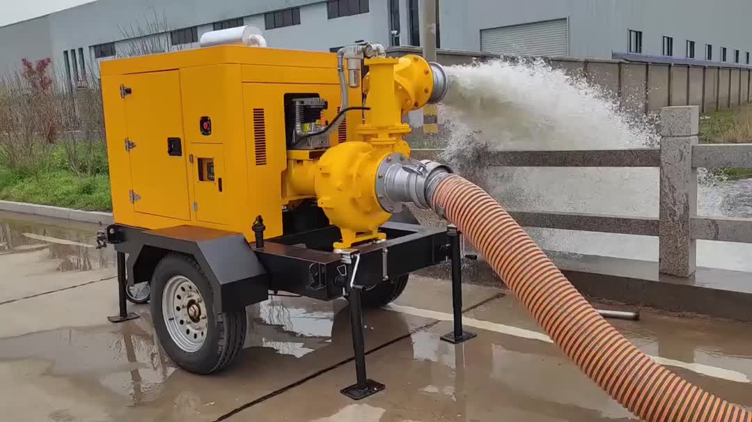 大泽动力防汛移动泵车 拖车式排涝水泵