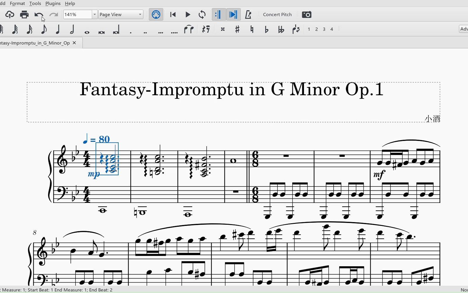 [图]原创幻想即兴曲 Fantasy-Impromptu in G Minor Op.1