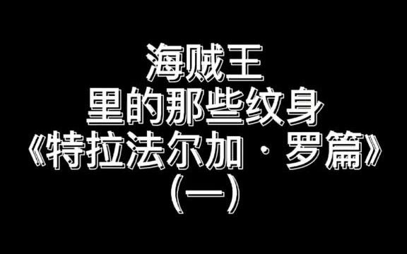 【纹身】海贼王纹身盘点《特拉法尔加ⷮŠ罗一》哔哩哔哩bilibili