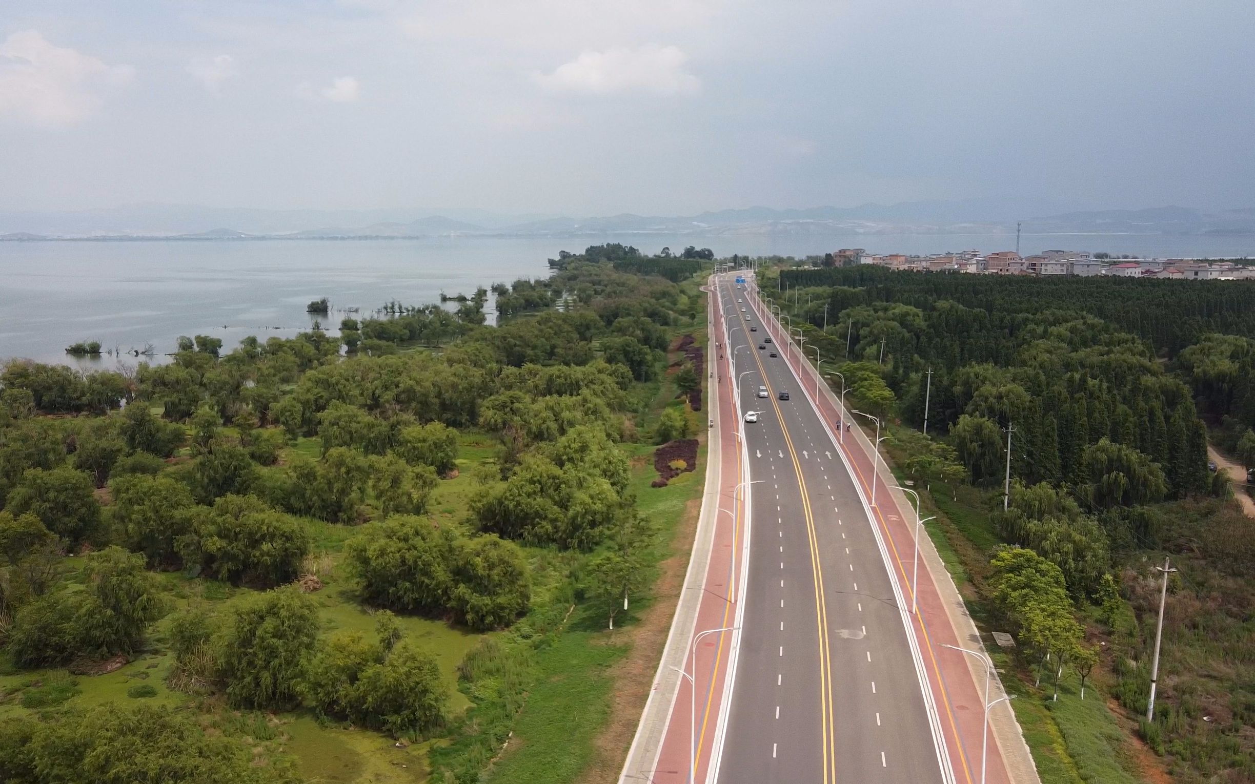 大疆mini拍摄云南省晋宁区昆阳环湖南路2021年6月5日mp4