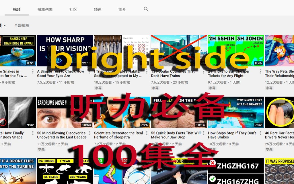 [图]英语听力和口语经典视频bright side 100集全