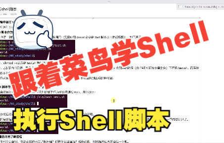 跟着菜鸟学Shell  04.执行shell脚本哔哩哔哩bilibili