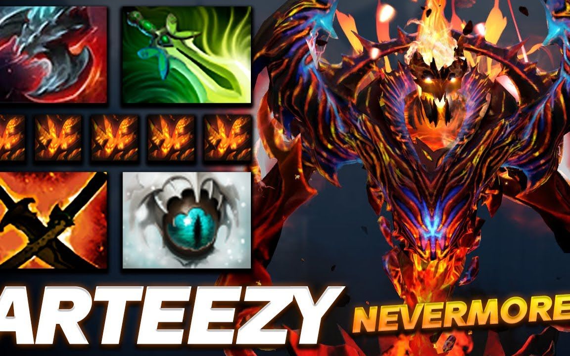 33 dota2】arteezy 影魔教学!奈文莫尔!