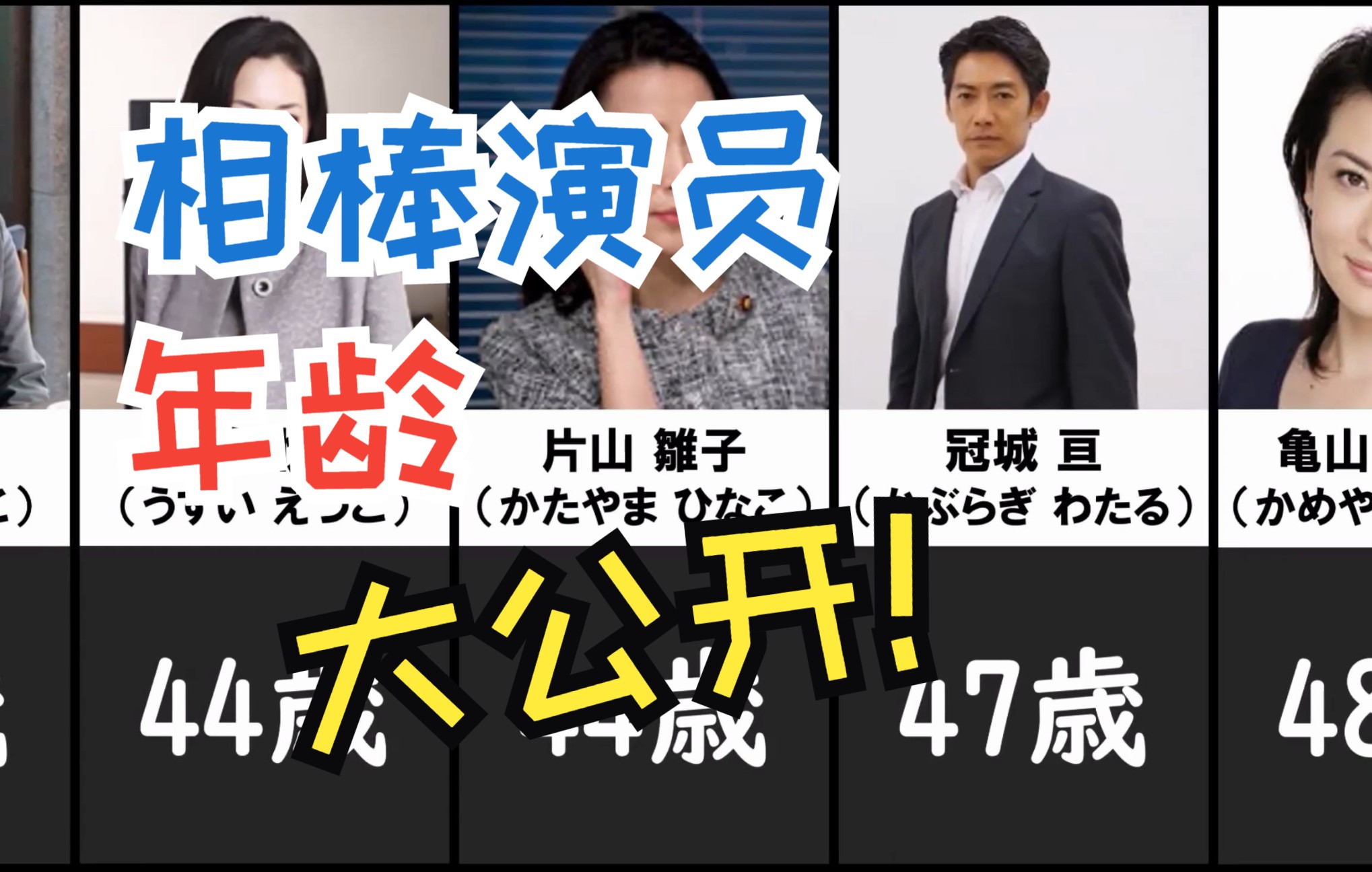 相棒演员年龄排名,警察,日语学习,生肉_哔哩哔哩_bilibili