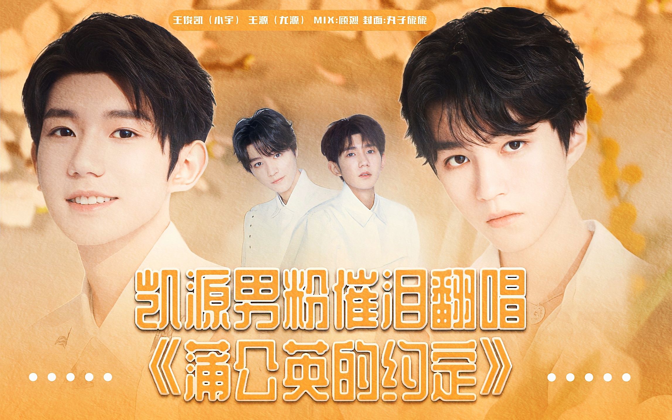 tfboys凯源男粉催泪翻唱王俊凯王源版本《蒲公英的约定》【四叶草男粉