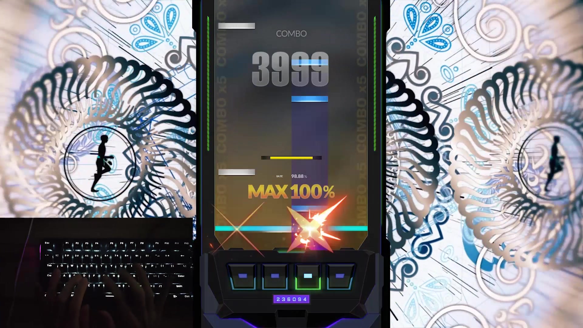 【djmax respect v】black gold (4k max 13) max combo(-116)_哔哩