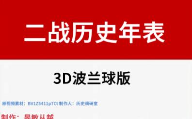 [图]耗时两天，做出的3D波兰球版二战历史年表