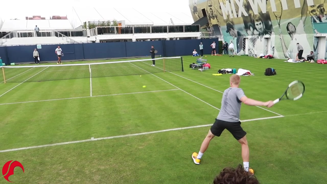 埃德蒙德训练 Kyle Edmund Training for Wimbledion  Court Level View哔哩哔哩bilibili